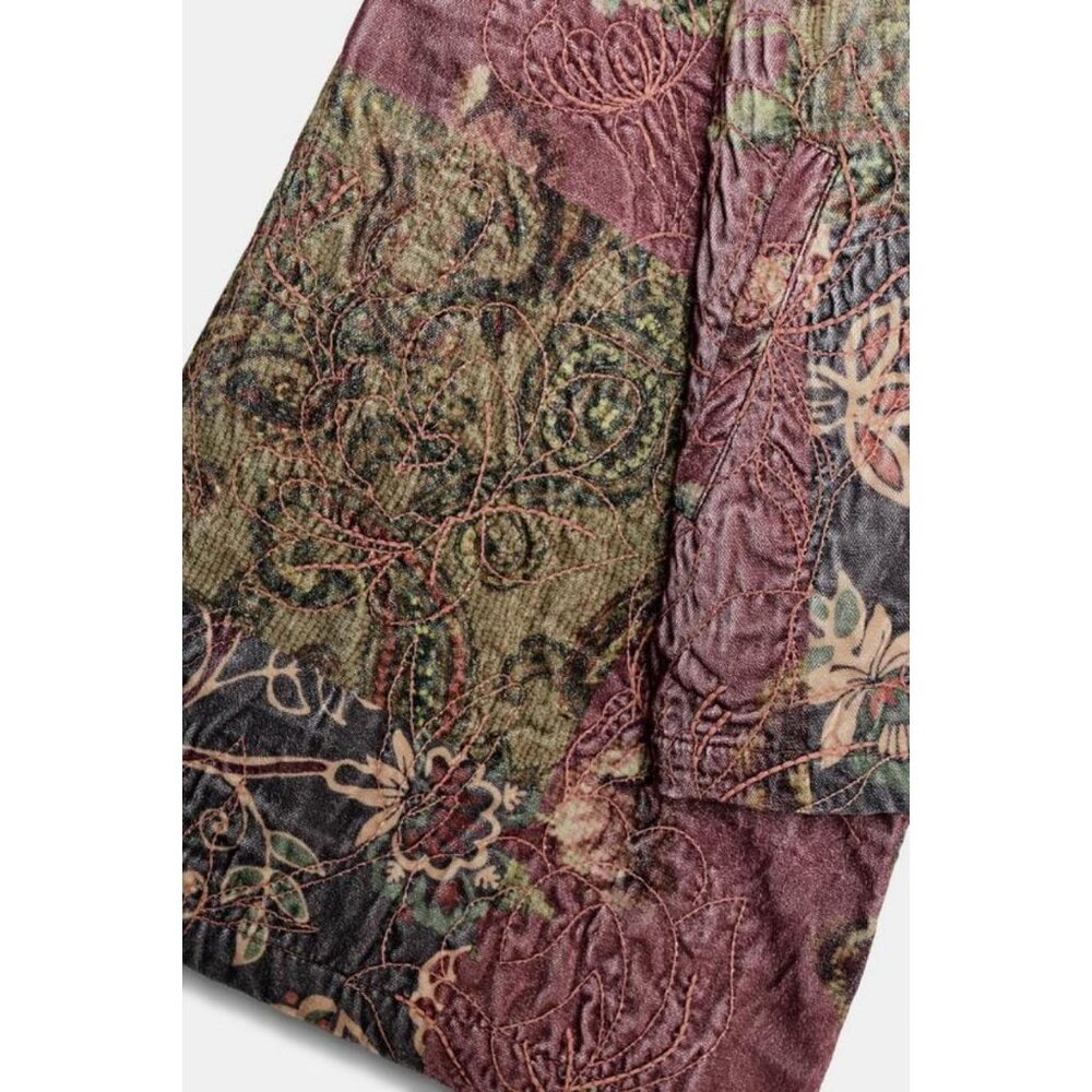 ZARA FLORAL PRINT VELVET KIMONO - Picture 7 of 7